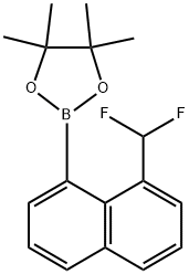 1,3,2-Dioxaborolane, 2-[8-(difluoromethyl)-1-naphthalenyl]-4,4,5,5-tetramethyl- 구조식 이미지