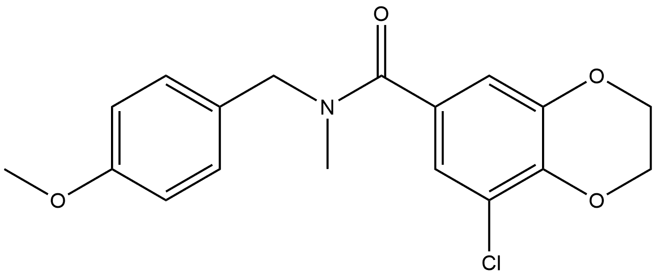 8-Chloro-2,3-dihydro-N-[(4-methoxyphenyl)methyl]-N-methyl-1,4-benzodioxin-6-c... Structure