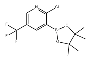 Pyridine, 2-chloro-3-(4,4,5,5-tetramethyl-1,3,2-dioxaborolan-2-yl)-5-(trifluoromethyl)- 구조식 이미지