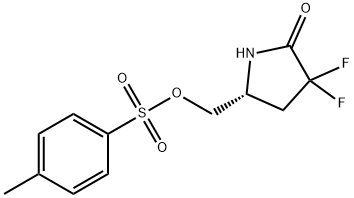 (5R)-3,3-Difluoro-5-[[[(4-methylphenyl)sulfonyl]oxy]methyl]-2-pyrrolidinone 구조식 이미지