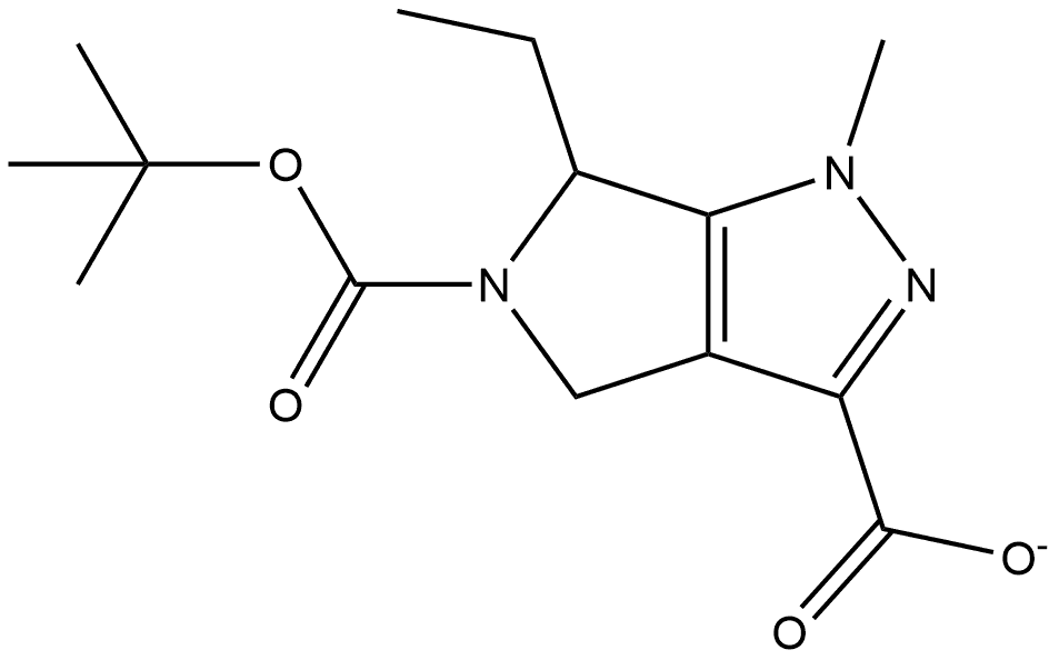 5-(1,1-Dimethylethyl) 6-ethyl-4,6-dihydro-1-methylpyrrolo[3,4-c]pyrazole-3,5(1H)-dicarboxylate 구조식 이미지