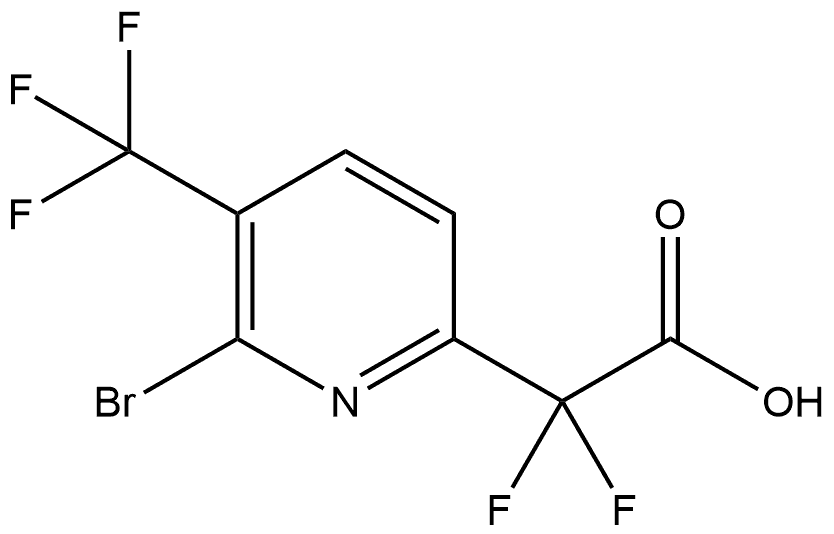 2-(6-Bromo-5-(trifluoromethyl)pyridin-2-yl)-2,2-difluoroacetic acid 구조식 이미지
