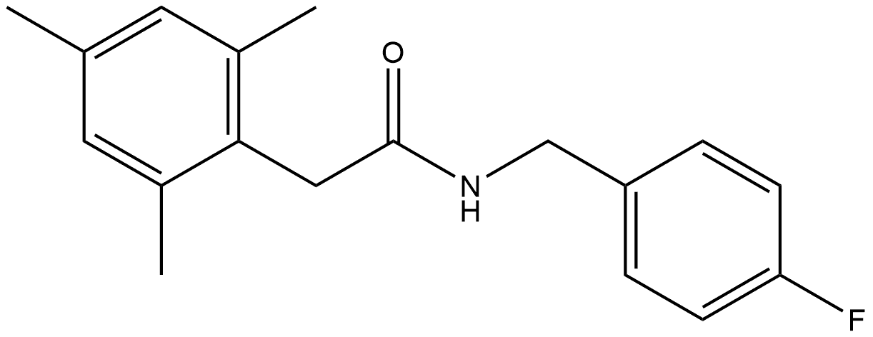 N-[(4-Fluorophenyl)methyl]-2,4,6-trimethylbenzeneacetamide 구조식 이미지