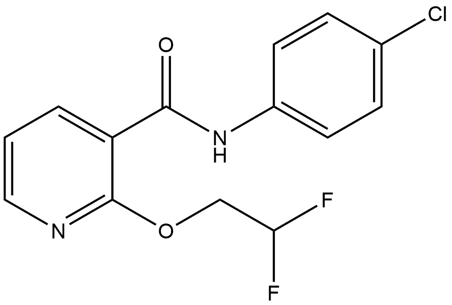 N-(4-Chlorophenyl)-2-(2,2-difluoroethoxy)-3-pyridinecarboxamide 구조식 이미지