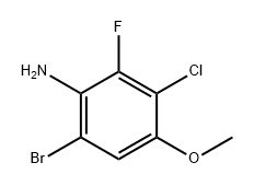 Benzenamine, 6-bromo-3-chloro-2-fluoro-4-methoxy- Structure