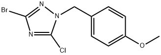 1H-1,2,4-Triazole, 3-bromo-5-chloro-1-[(4-methoxyphenyl)methyl]- 구조식 이미지