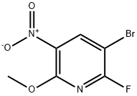 Pyridine, 3-bromo-2-fluoro-6-methoxy-5-nitro- Structure
