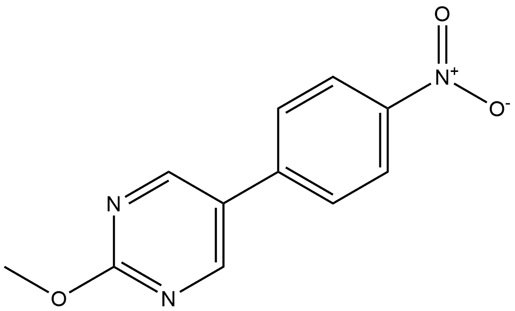 2-methoxy-5-(4-nitrophenyl)pyrimidine Structure