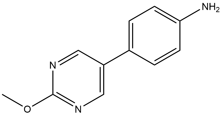 4-(2-Methoxy-5-pyrimidinyl)benzenamine Structure