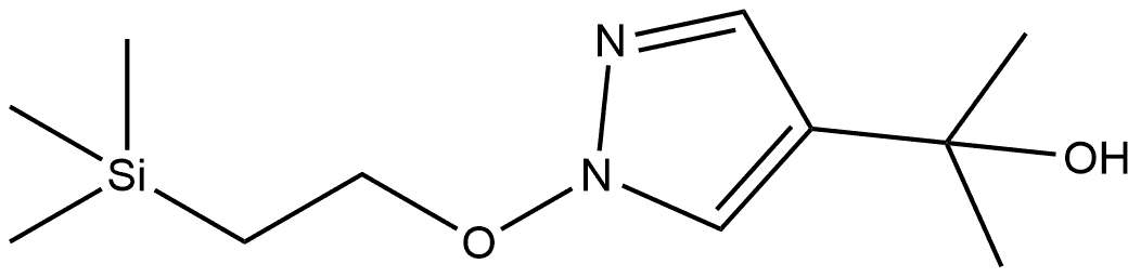 1H-Pyrazole-4-methanol, α,α-dimethyl-1-[2-(trimethylsilyl)ethoxy]- 구조식 이미지