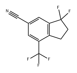 1H-Indene-5-carbonitrile, 3,3-difluoro-2,3-dihydro-7-(trifluoromethyl)- Structure