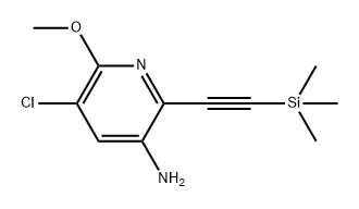 3-Pyridinamine, 5-chloro-6-methoxy-2-[2-(trimethylsilyl)ethynyl]- Structure