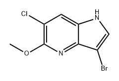 1H-Pyrrolo[3,2-b]pyridine, 3-bromo-6-chloro-5-methoxy- 구조식 이미지