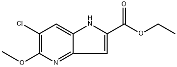 1H-Pyrrolo[3,2-b]pyridine-2-carboxylic acid, 6-chloro-5-methoxy-, ethyl ester Structure