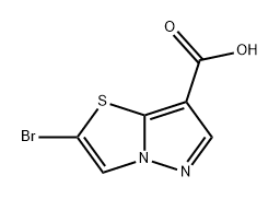 Pyrazolo[5,1-b]thiazole-7-carboxylic acid, 2-bromo- 구조식 이미지