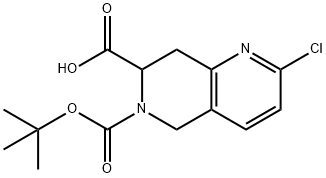 1,6-Naphthyridine-6,7(5H)-dicarboxylic acid, 2-chloro-7,8-dihydro-, 6-(1,1-dimethylethyl) ester 구조식 이미지