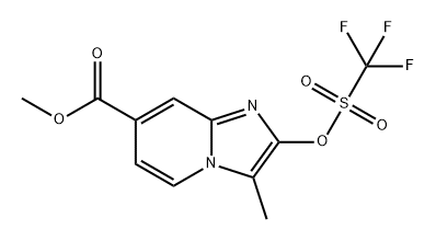 Imidazo[1,2-a]pyridine-7-carboxylic acid, 3-methyl-2-[[(trifluoromethyl)sulfonyl]oxy]-, methyl ester Structure