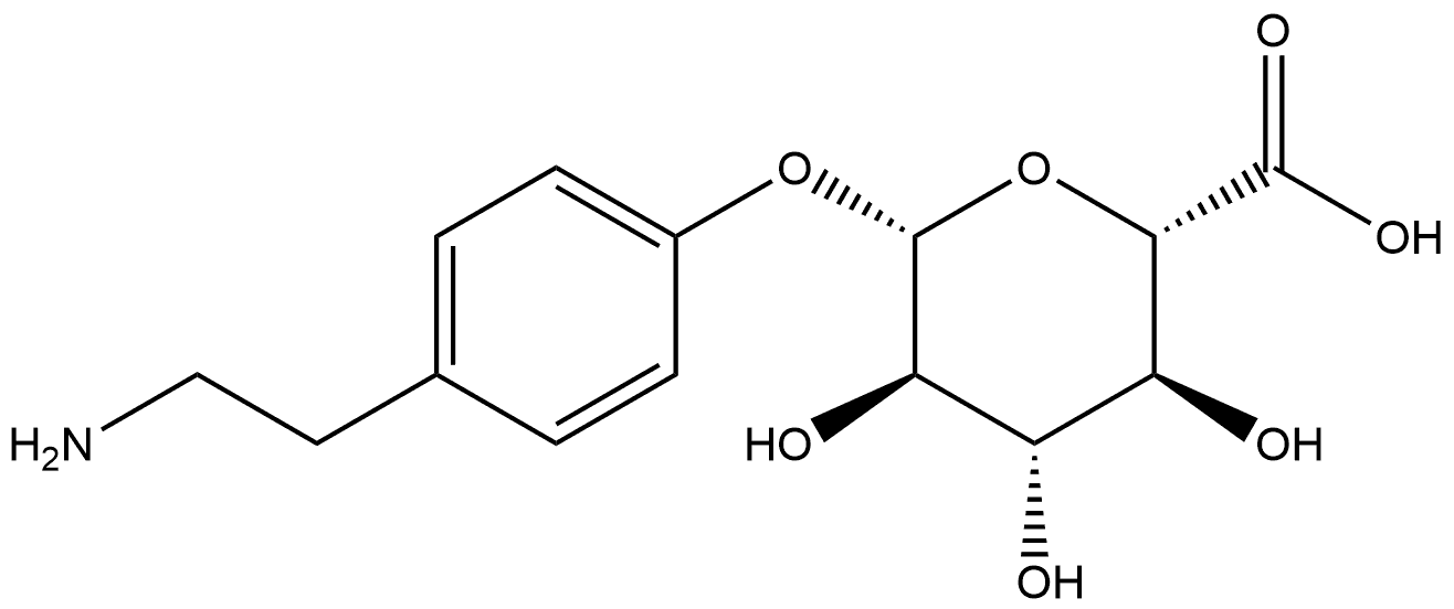 β-D-Glucopyranosiduronic acid, 4-(2-aminoethyl)phenyl Structure
