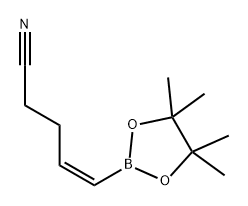 4-Pentenenitrile, 5-(4,4,5,5-tetramethyl-1,3,2-dioxaborolan-2-yl)-, (4Z)- Structure