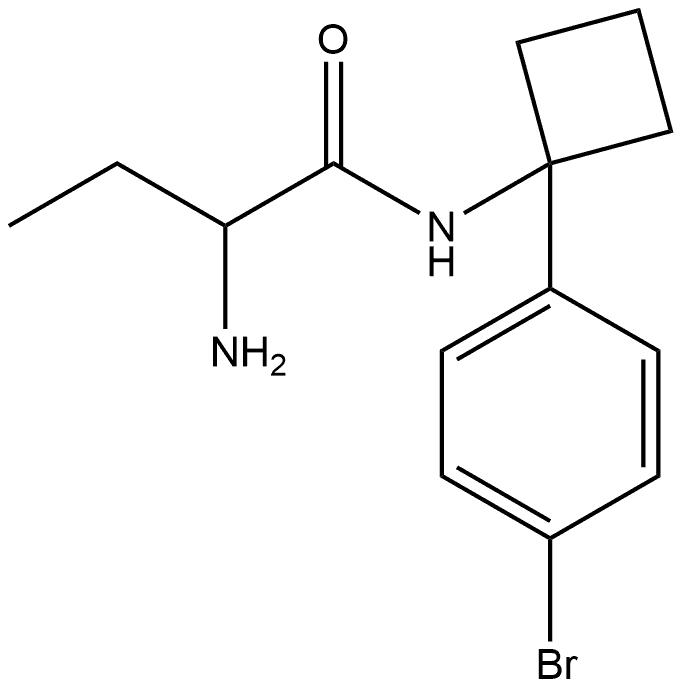 2-Amino-N-1-(4-bromophenyl)cyclobutylbutanamide Structure