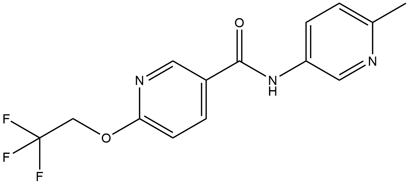 N-(6-Methyl-3-pyridinyl)-6-(2,2,2-trifluoroethoxy)-3-pyridinecarboxamide Structure