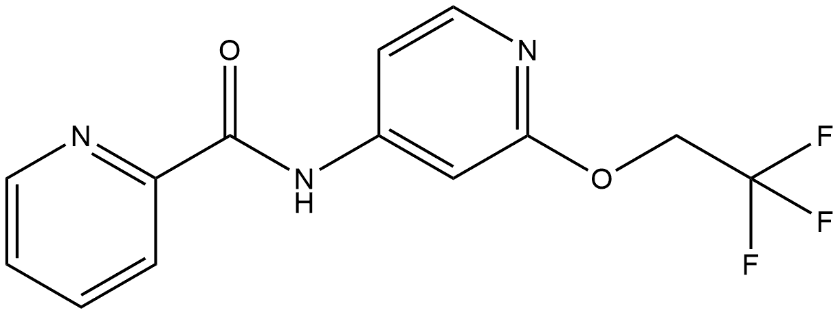N-[2-(2,2,2-Trifluoroethoxy)-4-pyridinyl]-2-pyridinecarboxamide 구조식 이미지