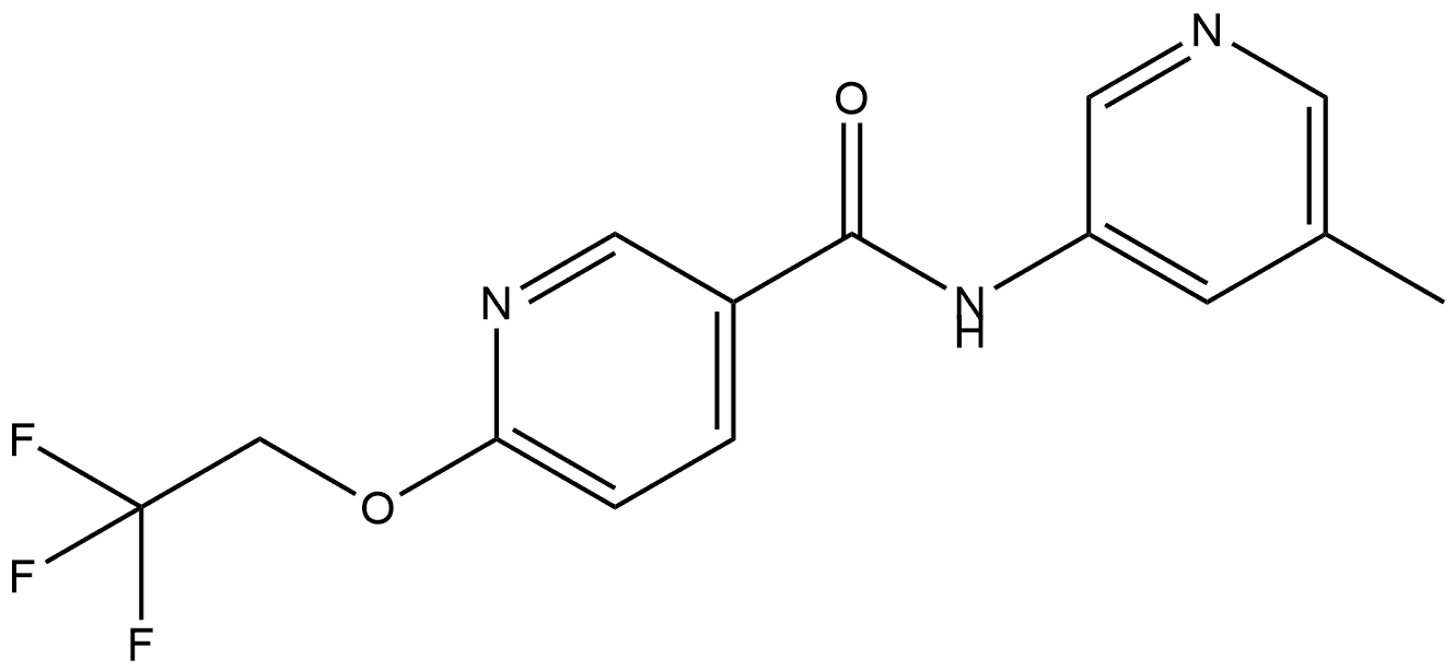 N-(5-Methyl-3-pyridinyl)-6-(2,2,2-trifluoroethoxy)-3-pyridinecarboxamide Structure