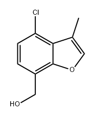 7-Benzofuranmethanol, 4-chloro-3-methyl- 구조식 이미지