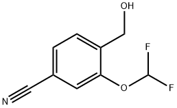 Benzonitrile, 3-(difluoromethoxy)-4-(hydroxymethyl)- Structure