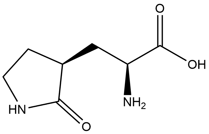 3-Pyrrolidinepropanoic acid, α-amino-2-oxo-, (αS,3S)- Structure