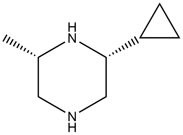 (2R,6S)-2-cyclopropyl-6-methyl-piperazine Structure