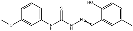 Hydrazinecarbothioamide, 2-[(2-hydroxy-5-methylphenyl)methylene]-N-(3-methoxyphenyl)- Structure