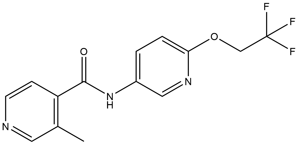 3-Methyl-N-[6-(2,2,2-trifluoroethoxy)-3-pyridinyl]-4-pyridinecarboxamide Structure