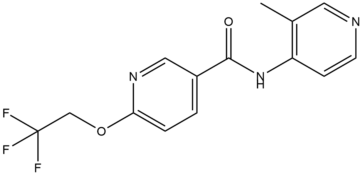 N-(3-Methyl-4-pyridinyl)-6-(2,2,2-trifluoroethoxy)-3-pyridinecarboxamide Structure