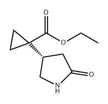 Cyclopropanecarboxylic acid, 1-[(3S)-5-oxo-3-pyrrolidinyl]-, ethyl ester Structure