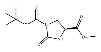 1,4-Imidazolidinedicarboxylic acid, 2-oxo-, 1-(1,1-dimethylethyl) 4-methyl ester, (4S)- 구조식 이미지