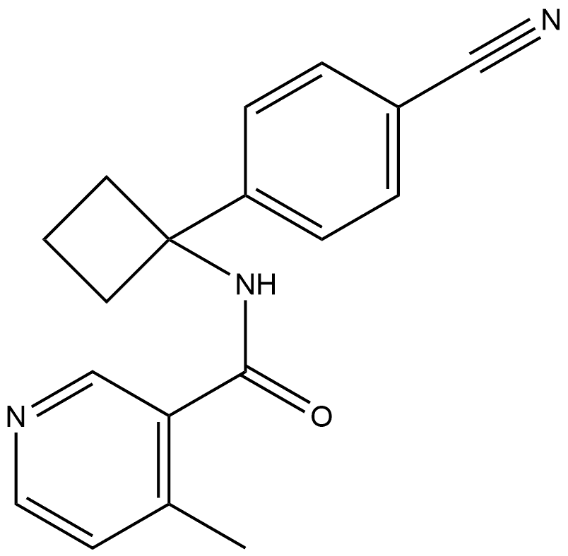 N-1-(4-Cyanophenyl)cyclobutyl-4-methyl-3-pyridinecarboxamide Structure