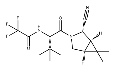 Acetamide, N-[(1S)-1-[[(1R,2S,5S)-2-cyano-6,6-dimethyl-3-azabicyclo[3.1.0]hex-3-yl]carbonyl]-2,2-dimethylpropyl]-2,2,2-trifluoro- Structure