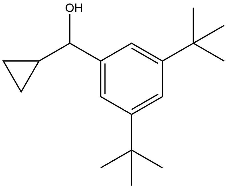 α-Cyclopropyl-3,5-bis(1,1-dimethylethyl)benzenemethanol Structure