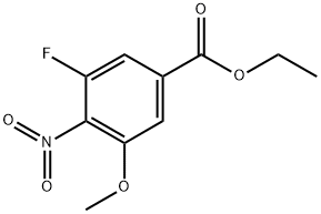 Benzoic acid, 3-fluoro-5-methoxy-4-nitro-, ethyl ester 구조식 이미지