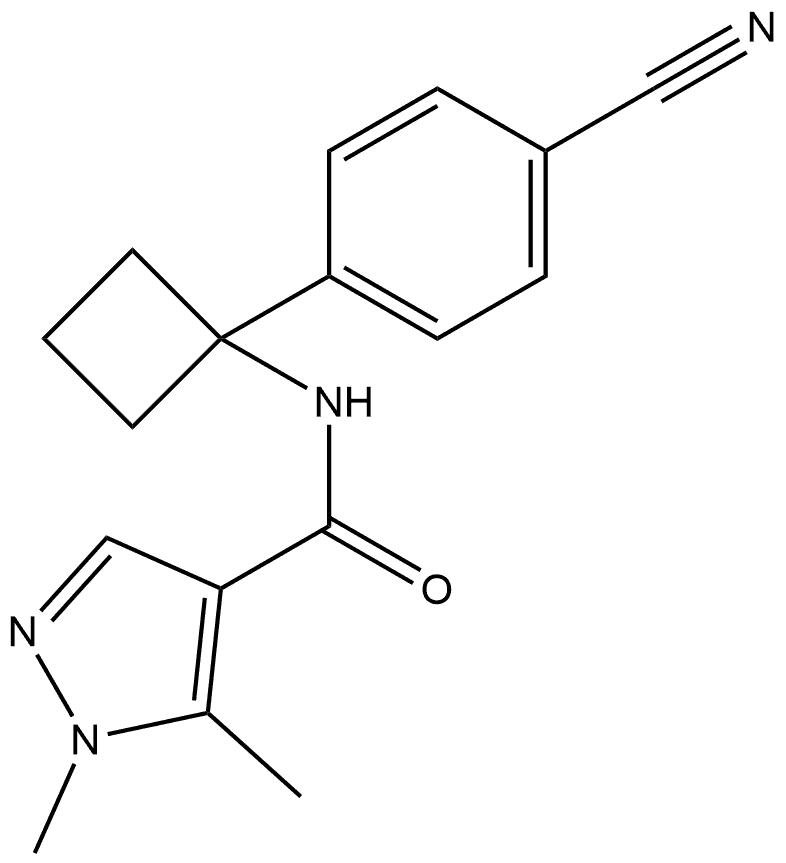 N-1-(4-Cyanophenyl)cyclobutyl-1,5-dimethyl-1H-pyrazole-4-carboxamide Structure