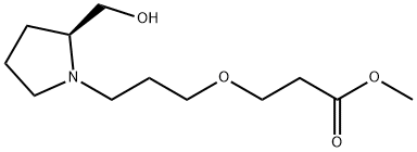 Propanoic acid, 3-[3-[(2S)-2-(hydroxymethyl)-1-pyrrolidinyl]propoxy]-, methyl ester Structure