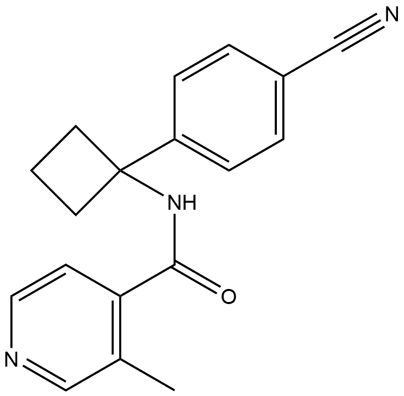 N-1-(4-Cyanophenyl)cyclobutyl-3-methyl-4-pyridinecarboxamide Structure