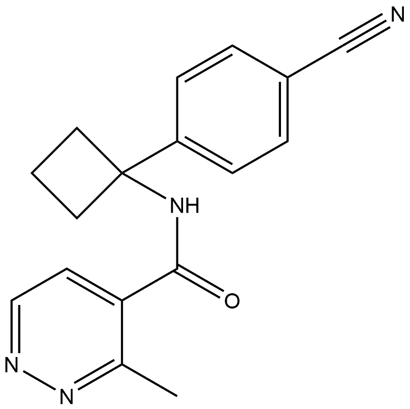 N-1-(4-Cyanophenyl)cyclobutyl-3-methyl-4-pyridazinecarboxamide Structure