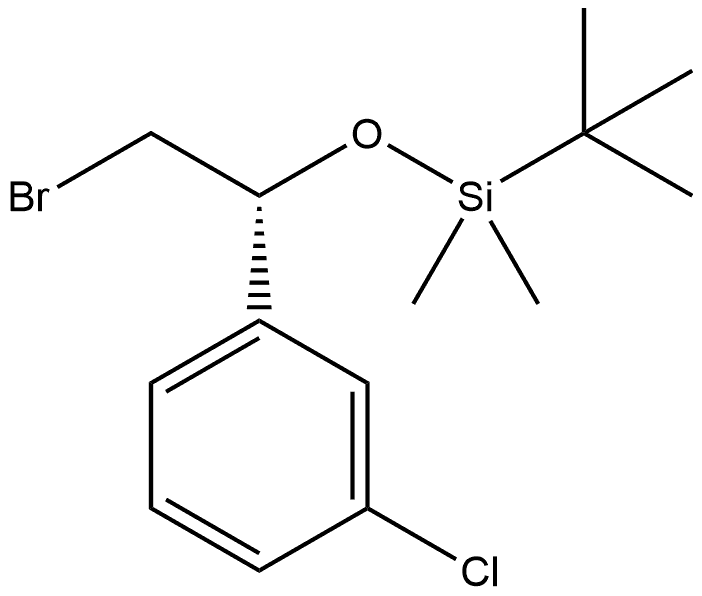 (R)-[2-Bromo-1-(3-chlorophenyl)ethoxy](tert-butyl)dimethylsilane Structure