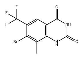 2,4(1H,3H)-Quinazolinedione, 7-bromo-8-methyl-6-(trifluoromethyl)- Structure