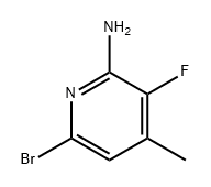 2-Pyridinamine, 6-bromo-3-fluoro-4-methyl- 구조식 이미지