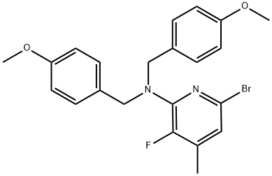 2-Pyridinamine, 6-bromo-3-fluoro-N,N-bis[(4-methoxyphenyl)methyl]-4-methyl- 구조식 이미지