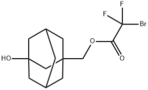 Acetic acid, 2-bromo-2,2-difluoro-, (3-hydroxytricyclo[3.3.1.13,7]dec-1-yl)methyl ester 구조식 이미지