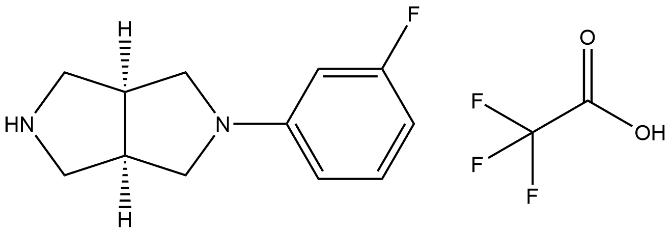 cis-2-(3-Fluoro-phenyl)-octahydro-pyrrolo[3,4-c]pyrrole trifluoroacetate Structure